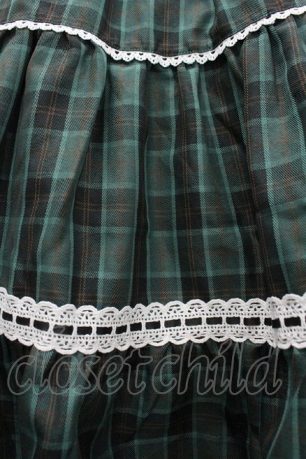 画像3: Eri Aino's collaboration / シャーロットの水曜日スカート L グリーンチェック I-26-03-10-075-PU-SK-SA-ZI (3)