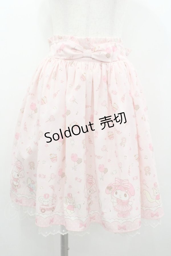 画像1: サンリオ / マイメロディ スイートパレードシリーズスカート M-L ピンク I-26-03-10-077-EL-SK-SA-ZI (1)