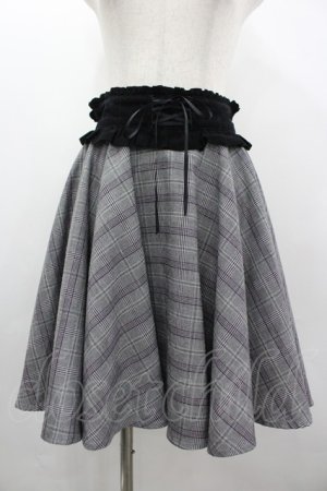 画像: Secret Honey / ウエストレースアップチェックスカート 8 グレー I-26-03-10-078-CA-SK-TE-ZI