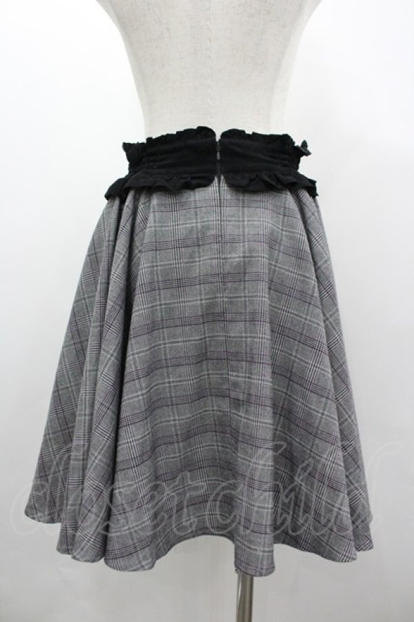 画像2: Secret Honey / ウエストレースアップチェックスカート 8 グレー I-26-03-10-078-CA-SK-TE-ZI (2)