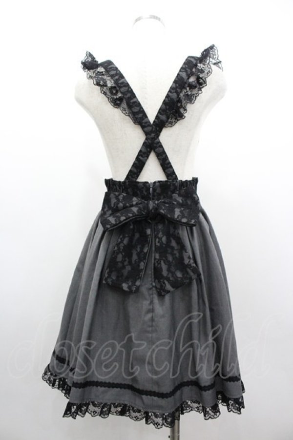 画像2: Secret Honey / サスペンダー付きレース切替スカート 2 グレー I-26-03-10-080-CA-SK-TE-ZI (2)