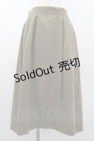 画像: axes femme / スエード調スカート M カーキ I-26-03-10-082-AX-SK-TE-ZI