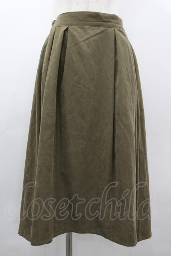 画像1: axes femme / スエード調スカート M カーキ I-26-03-10-082-AX-SK-TE-ZI (1)