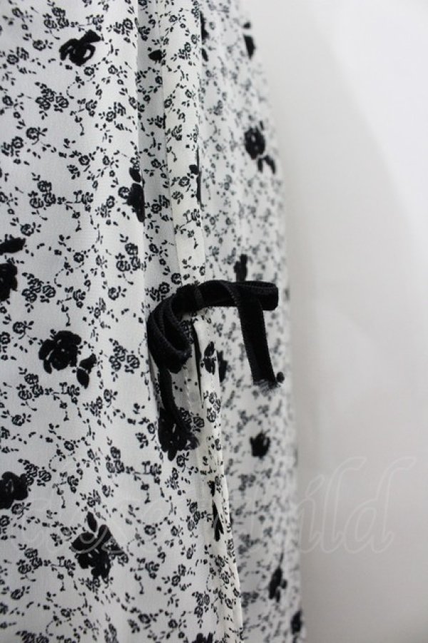 画像3: INGEBORG / フロッキーバラptスカート  ホワイト×ブラック I-26-03-10-085-LO-SK-SA-ZI (3)