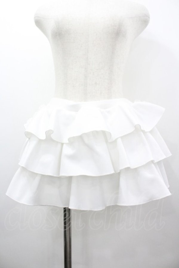画像1: Princess Melody / 3段フリルスカパン  白 I-26-03-10-088-EL-PA-SA-ZI (1)
