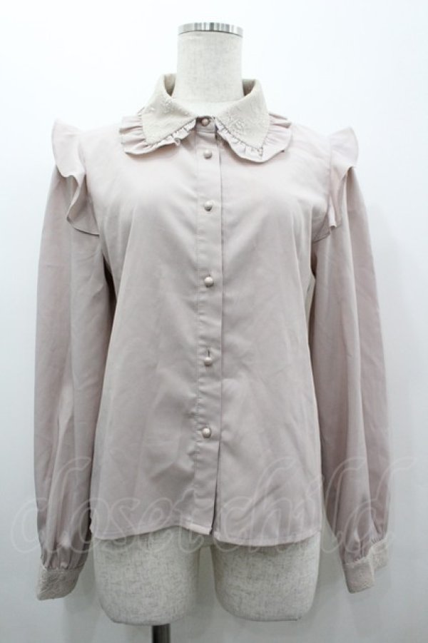 画像1: Rojita / ネクタイブローチブラウス  ピンク I-26-03-10-009-LO-BL-TE-ZI (1)