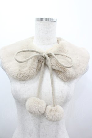 画像: m petit by misako / ファーつけ襟  中薄橙 I-26-03-10-090-LO-ZA-SA-ZI