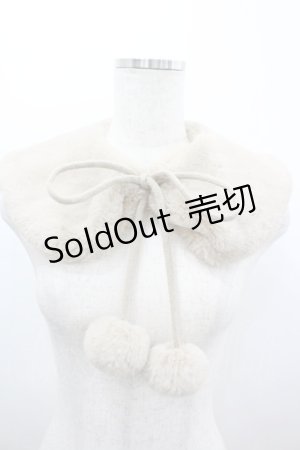 画像: m petit by misako / ファーつけ襟  中薄橙 I-26-03-10-090-LO-ZA-SA-ZI