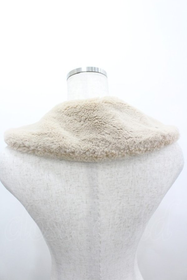 画像2: m petit by misako / ファーつけ襟  中薄橙 I-26-03-10-090-LO-ZA-SA-ZI (2)