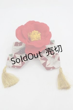 画像: metamorphose / ハイカラ小町リボンバレッタ  えんじ I-26-03-10-094-ME-AC-SA-ZI