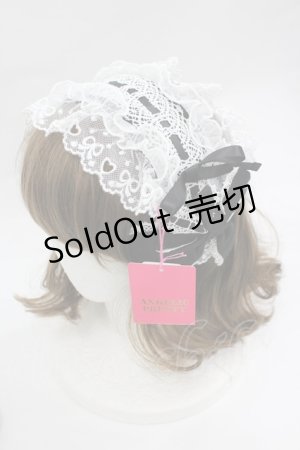 画像: Angelic Pretty / Heartカチューシャ(無地)  黒Ｘ白 I-26-03-10-097-AP-AC-SA-ZI