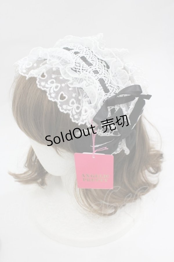 画像1: Angelic Pretty / Heartカチューシャ(無地)  黒Ｘ白 I-26-03-10-097-AP-AC-SA-ZI (1)