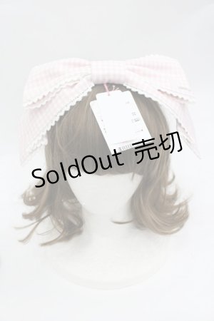 画像: Angelic Pretty / Dollyヒロインリボンコーム  ピンクチェック I-26-03-10-100-AP-AC-SA-ZI