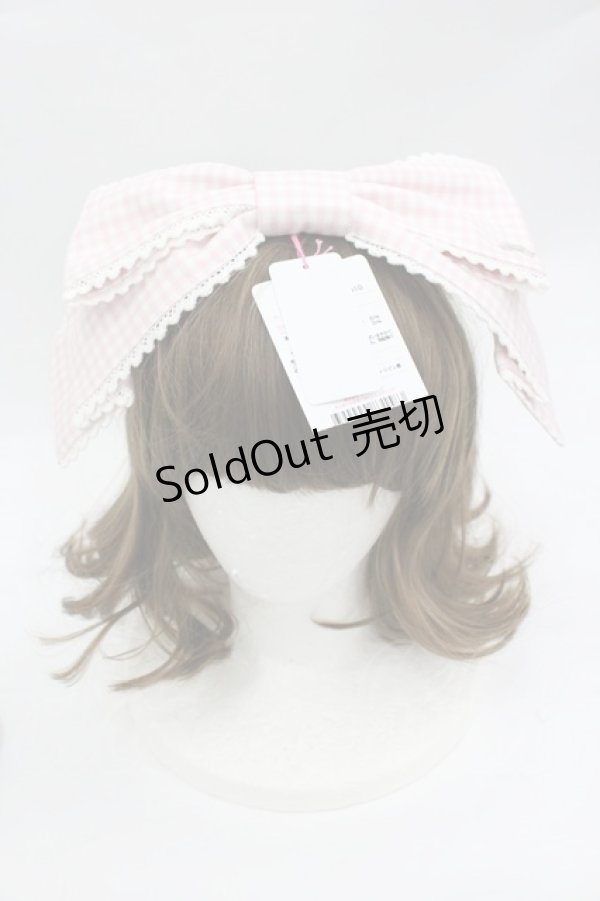 画像1: Angelic Pretty / Dollyヒロインリボンコーム  ピンクチェック I-26-03-10-100-AP-AC-SA-ZI (1)