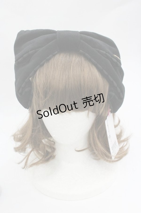 画像1: Angelic Pretty / Dollyヒロインリボンコーム  黒 I-26-03-10-101-AP-AC-SA-ZI (1)