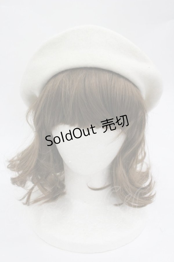 画像2: m petit by misako / AM*NIリボンベレー  アイボリー I-26-03-10-102-LO-AC-SA-ZI (2)