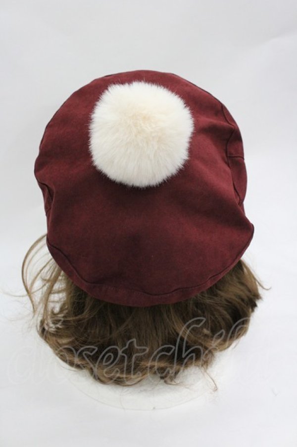 画像3: Kurumi Collaboration / ノエル・ド・メモワール　ベレー帽  ワイン I-26-03-10-103-GO-AC-TE-ZI (3)