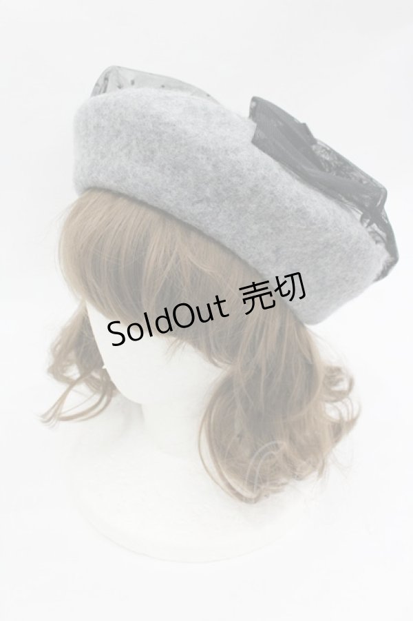 画像3: m petit by misako / AM*NIリボンベレー  グレー I-26-03-10-106-LO-AC-SA-ZI (3)