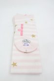 画像2: BABY,THE STARS SHINE BRIGHT / スターダストボーダーオーバーニーソックス  ピンクＸ白 I-26-03-10-112-BA-ZA-SA-ZI (2)