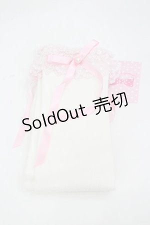 画像: Angelic Pretty / プリンセスロゴオーバーニー  白Ｘピンク I-26-03-10-118-AP-ZA-SA-ZI