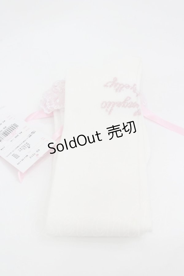 画像2: Angelic Pretty / プリンセスロゴオーバーニー  白Ｘピンク I-26-03-10-118-AP-ZA-SA-ZI (2)
