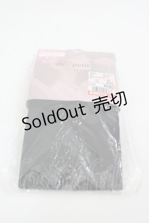 画像: m petit by misako / AMブブンレースアミタイツ  黒 I-26-03-10-120-LO-ZA-SA-ZI