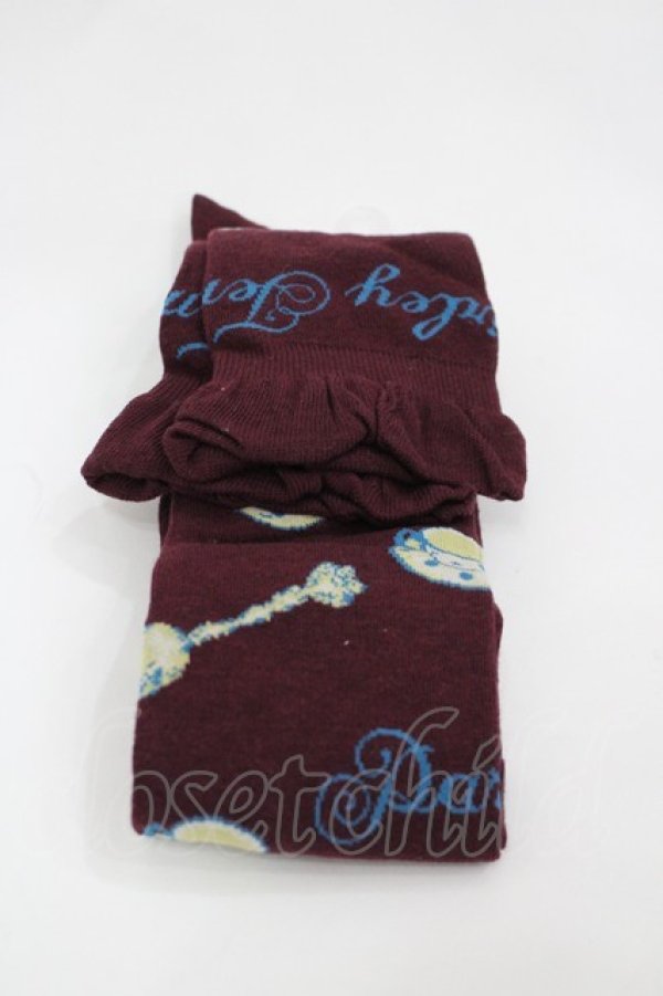 画像2: Shirley Temple / ティーパーティオーバーニーソックス  ブラウン I-26-03-10-123-ET-ZA-SA-ZI (2)