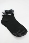 画像1: Hoshibako Works / レースリボンソックス  黒Ｘ白 I-26-03-10-125-LO-ZA-SA-ZI (1)