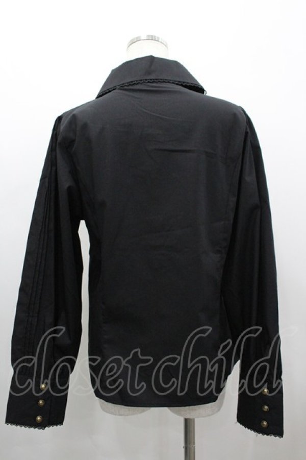 画像2: Kurumi Collaboration / ノエル・ド・メモワール ブラウス LL 中黒 I-26-03-10-012-GO-BL-SA-ZI (2)