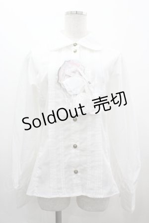 画像: Kurumi Collaboration / ノエル・ド・メモワール ブラウス LL 白 I-26-03-10-013-GO-BL-SA-ZI