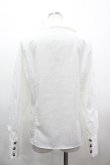 画像2: Kurumi Collaboration / ノエル・ド・メモワール ブラウス LL 白 I-26-03-10-013-GO-BL-SA-ZI (2)