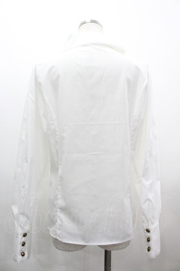 画像2: Kurumi Collaboration / ノエル・ド・メモワール ブラウス LL 白 I-26-03-10-013-GO-BL-SA-ZI (2)