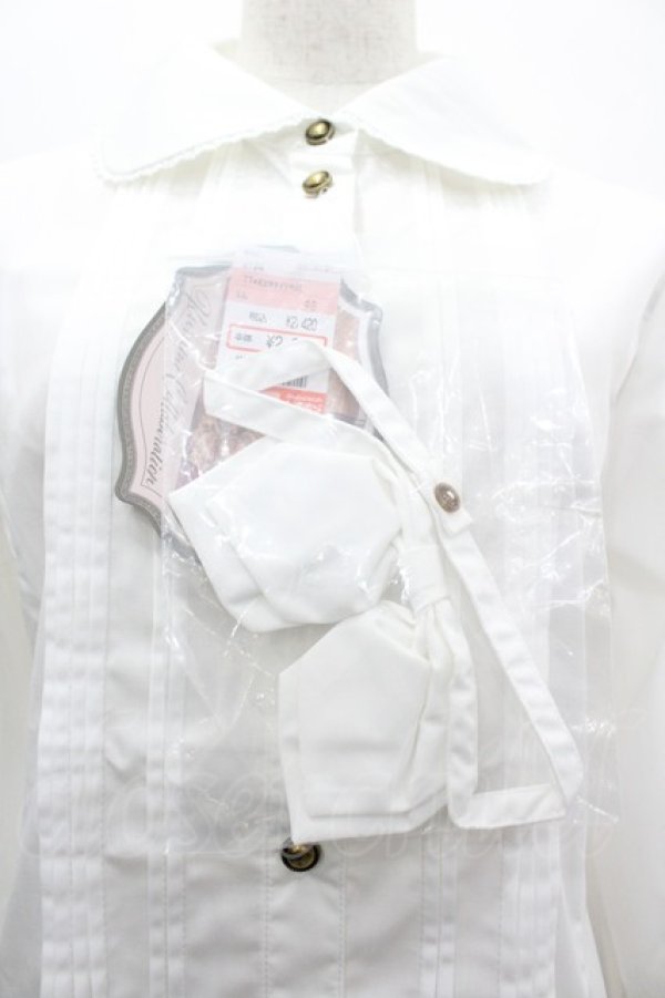 画像3: Kurumi Collaboration / ノエル・ド・メモワール ブラウス LL 白 I-26-03-10-013-GO-BL-SA-ZI (3)