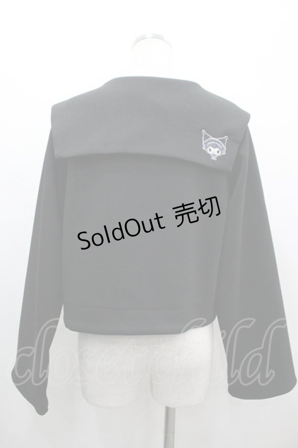 画像2: m petit by misako / サンリオキャラクターズコラボ クロミセーラーカーディガン M 黒 I-26-03-10-014-LO-JA-SA-ZI (2)