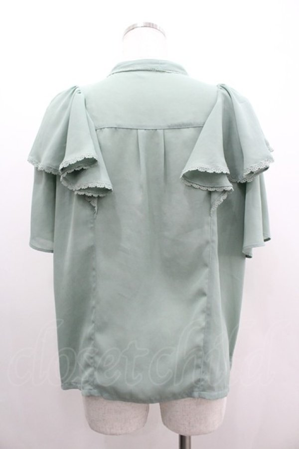 画像2: axes femme / ミックスフルーツ刺繍ブラウス  グリーン I-26-03-10-002-AX-BL-SA-ZI (2)