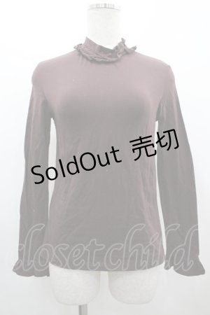 画像: Leur Getter / はしごリボンレースハイネックカットソー  ブラウン I-26-03-10-018-LU-TO-SA-ZI