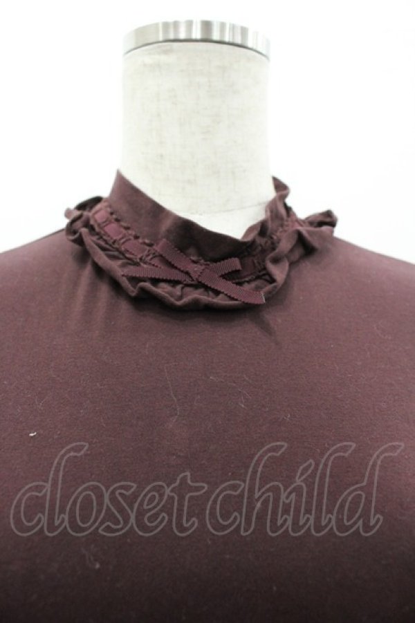 画像3: Leur Getter / はしごリボンレースハイネックカットソー  ブラウン I-26-03-10-018-LU-TO-SA-ZI (3)