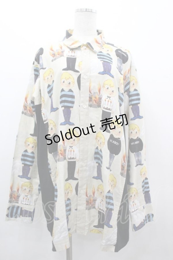 画像1: MILKBOY / Home Sickerシャツ  ベージュ I-26-03-10-023-MB-BL-SA-ZI (1)