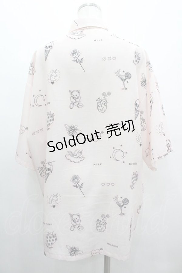 画像2: MILKBOY / TATTOO SHIRTS  ピンクＸ黒 I-26-03-10-024-MB-BL-SA-ZI (2)