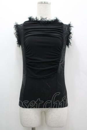 画像: Qutie Frash / 蜘蛛メッシュタンクトップ  ブラック I-26-03-10-025-QU-TO-SA-ZI