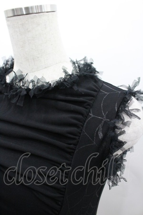 画像3: Qutie Frash / 蜘蛛メッシュタンクトップ  ブラック I-26-03-10-025-QU-TO-SA-ZI (3)