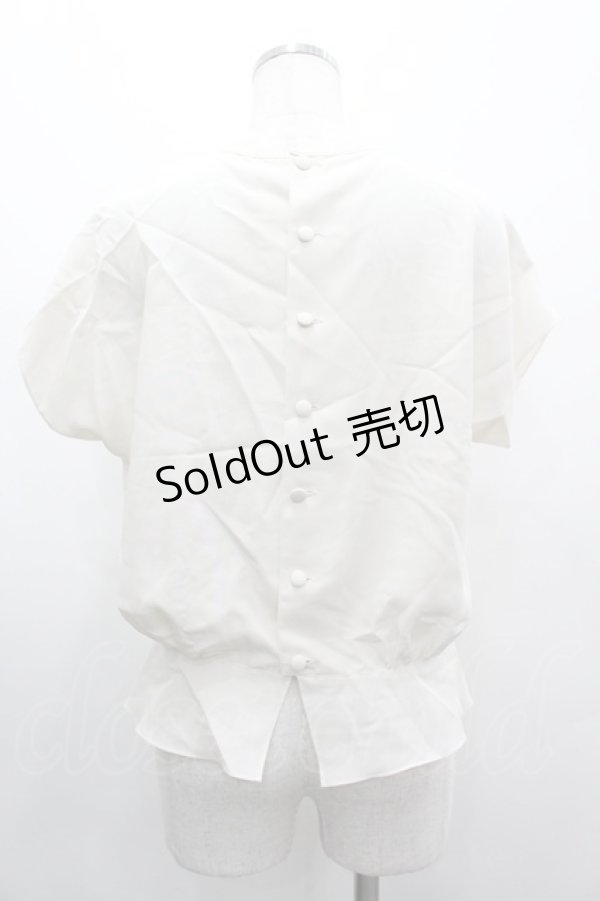 画像2: PINK HOUSE / 2つリボン&レースピンタックノースリーブブラウス  アイボリー I-26-03-10-027-LO-BL-SA-ZI (2)