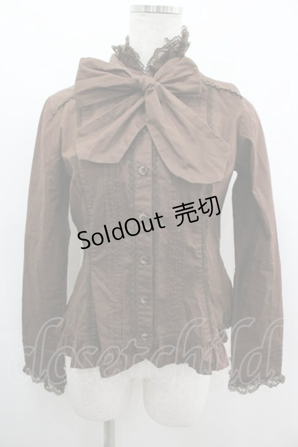 画像1: Angelic Pretty / ロイヤルクィーンブラウス  ブラウン I-26-03-12-001-AP-BL-SA-ZI (1)