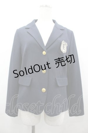 画像: Fi.n.t / 3つボタンジャケット  ネイビーＸゴールド I-26-03-12-042-CA-JA-SA-ZI