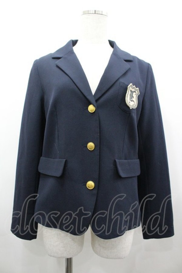 画像1: Fi.n.t / 3つボタンジャケット  ネイビーＸゴールド I-26-03-12-042-CA-JA-SA-ZI (1)