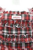 画像3: MOMOKO HOUSE / タータンチェックフリルエプロン  赤チェック I-26-03-12-046-LO-OP-SA-ZI (3)