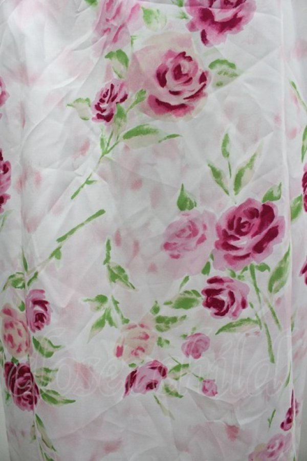 画像3: JESUS DIAMANTE / ぼかし薔薇キャミワンピース  白Ｘピンク I-26-03-12-054-JE-OP-SA-ZI (3)