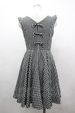 画像2: EDIT COLOGNE(お買取対象外) / ギンガムワンピース  黒×白 I-26-03-12-055-LO-BL-TE-ZI (2)