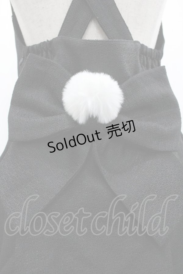 画像3: Secret Honey / サイド編み下げジャンパースカート  黒 I-26-03-12-056-CA-OP-SA-ZI (3)