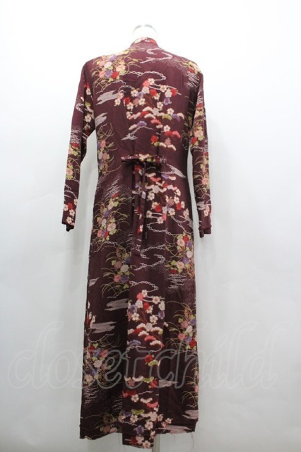 画像2: KANEKO ISAO / ちりめんチャイナワンピース  パープル I-26-03-12-059-EL-OP-SA-ZI (2)